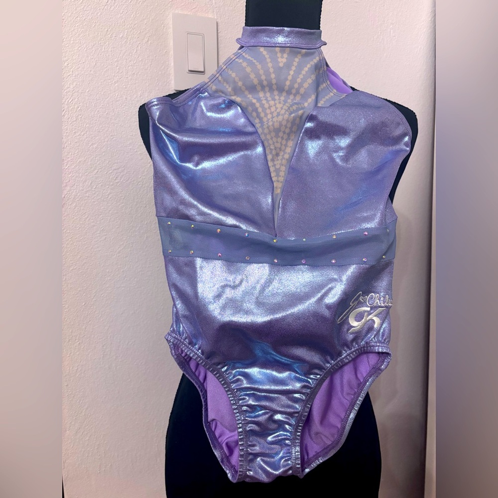 GK Jordan Chiles Shimmering Purple Leotard